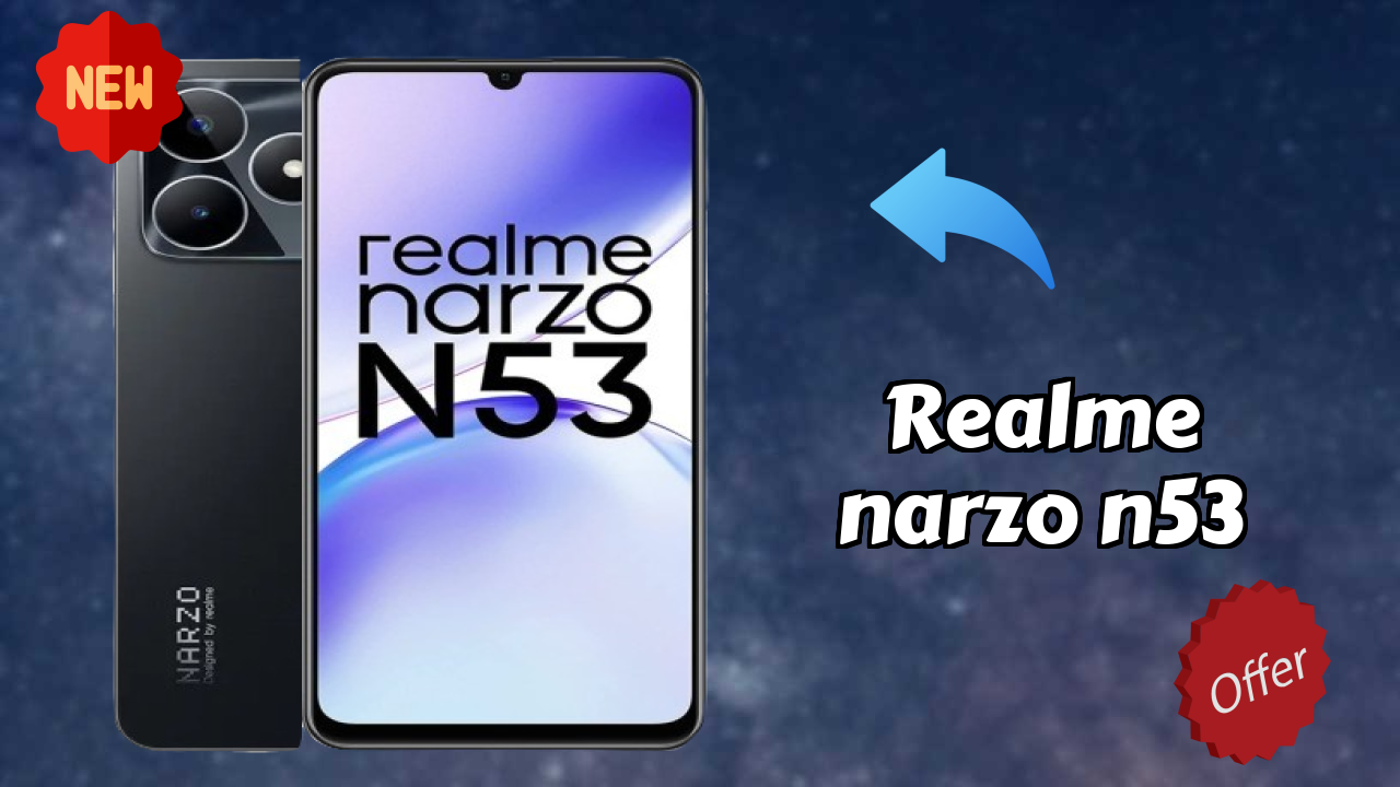 Realme Narzo N53 Display Quality: 6.74 Inches (17.12 Cm) Screen